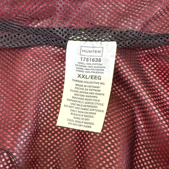 Hunter Women's Hooded Water Resistant Lightweight Red Wash Rain Jacket Size XXL - Picture 10 of 10